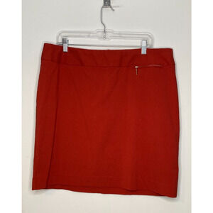 LANE BRYANT Women's Orange Straight Skirt Plus Size 18 Career Workwear
